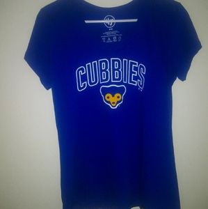 Chicago Cubs V Neck Tee Womens